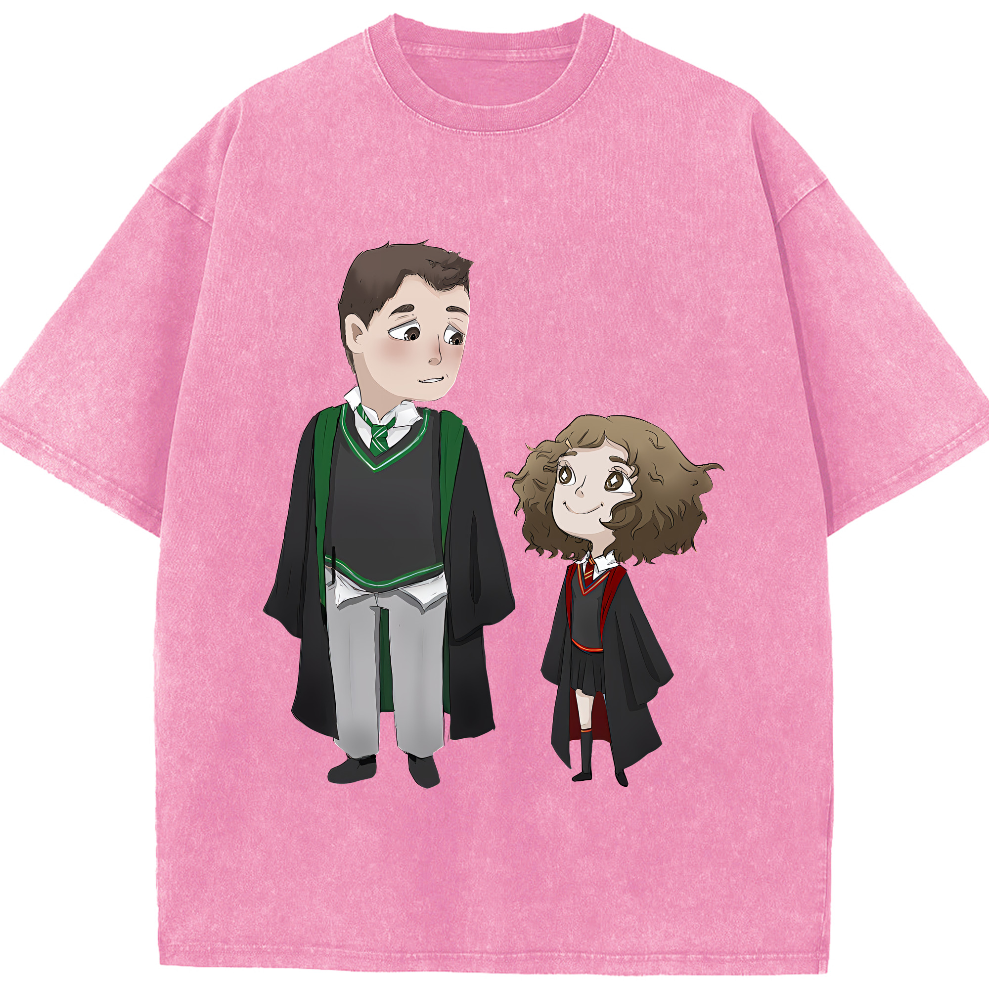 （画像用） Harry Potter ハリー・ポッターシリーズ 綿100% ヴィンテージ風 半袖Tシャツ（フロントプリント）